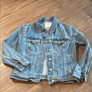 Old Navy Blue Jean Jacket Classic Denim Style XS petite women